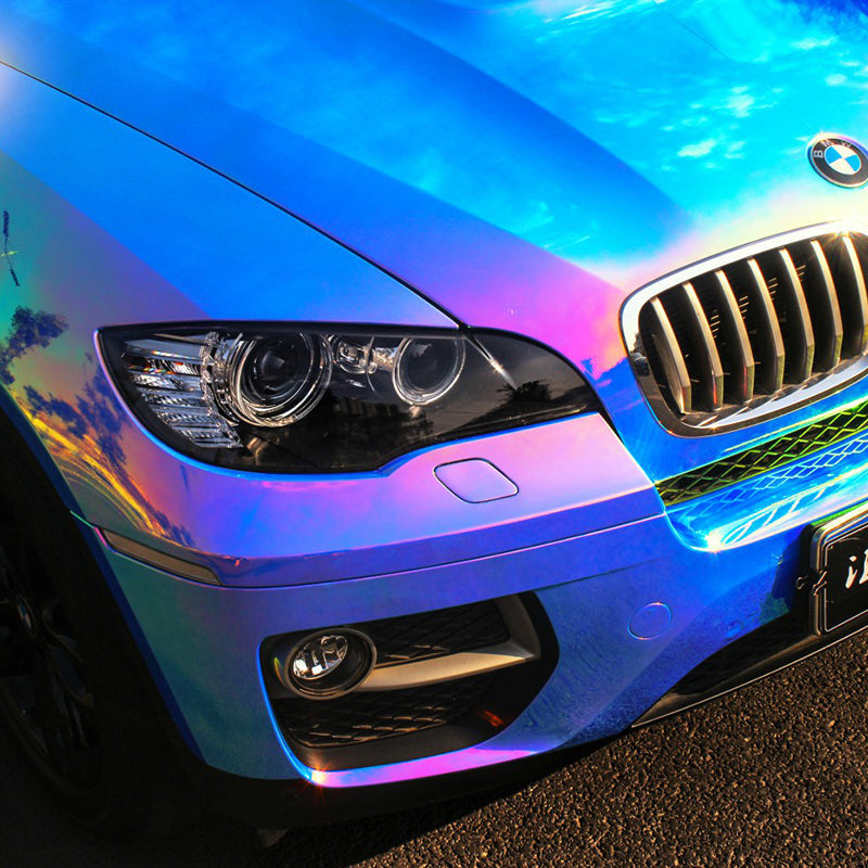 Chrome Rainbow Blue Wrap