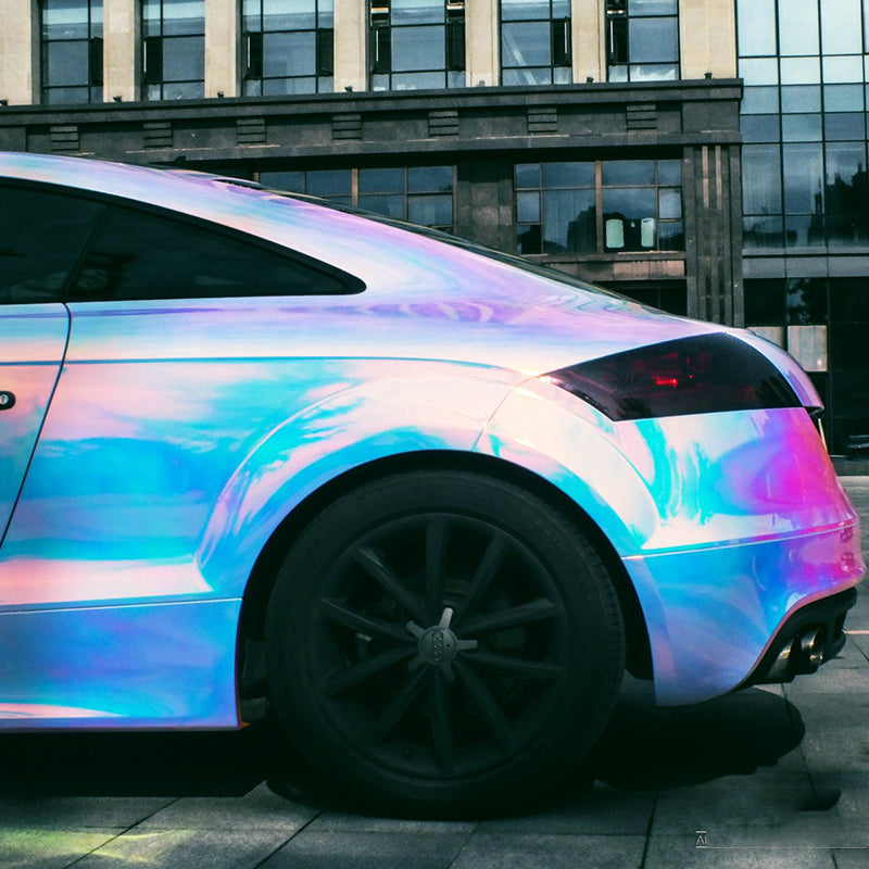 Rainbow Chrome White Vinyl Wrap