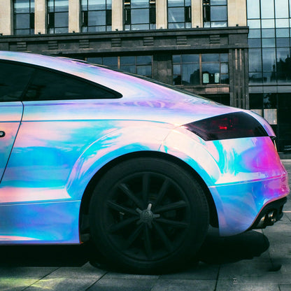 Rainbow Chrome White Vinyl Wrap
