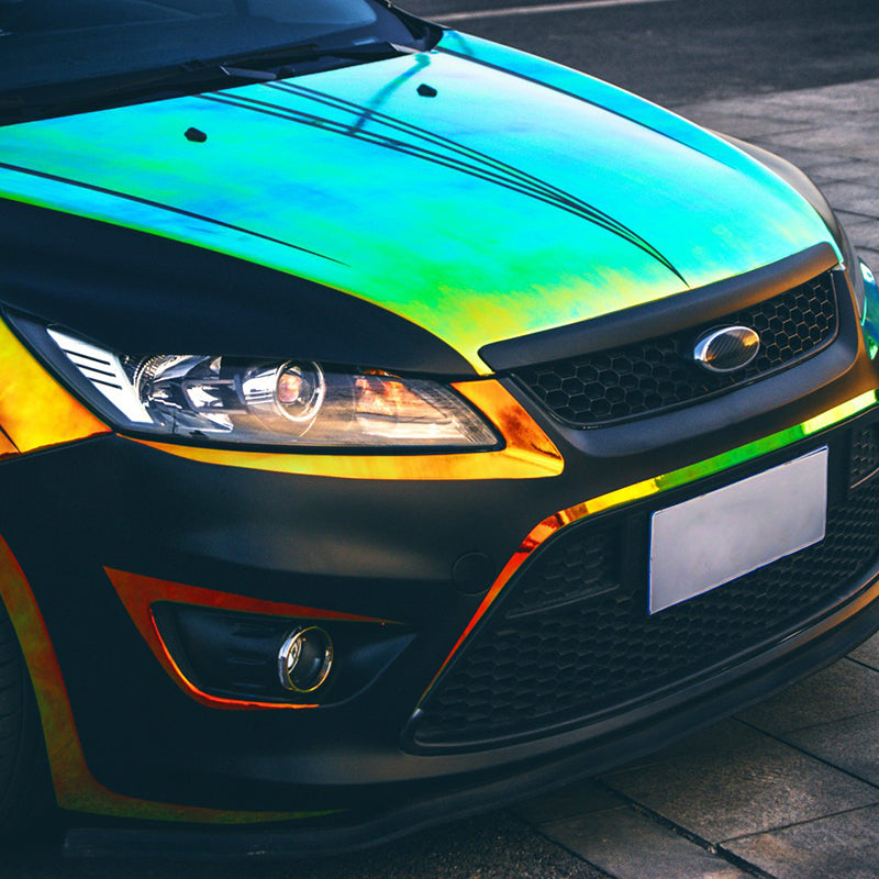 Rainbow Chrome Vinyl Car Wrap