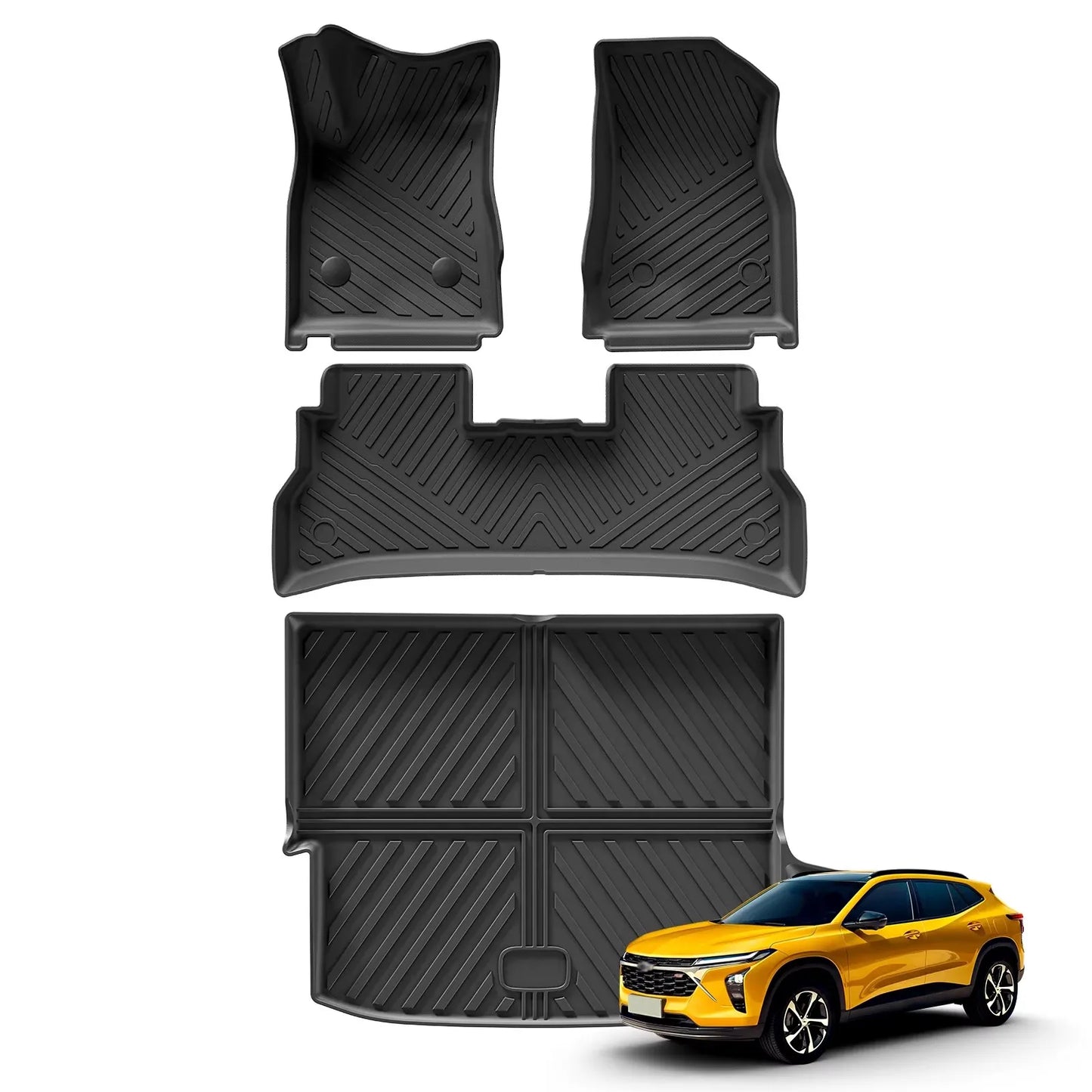 Custom TPE All-Weather Floor Mats for 2024-2026 Chevrolet Trax with Cargo Liner (Left-Hand Drive)