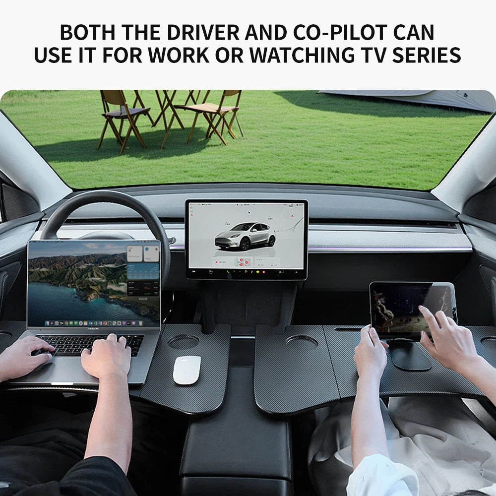 YZ For Tesla Model XS 3 Y Highland Juniper 2018-2025 Steering Wheel Laptop Tray Food Desk Portable Office Table Car Accessories