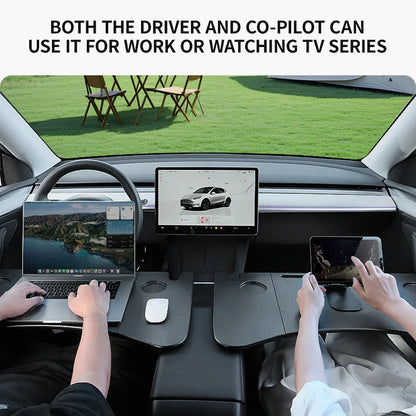 YZ For Tesla Model XS 3 Y Highland Juniper 2018-2025 Steering Wheel Laptop Tray Food Desk Portable Office Table Car Accessories