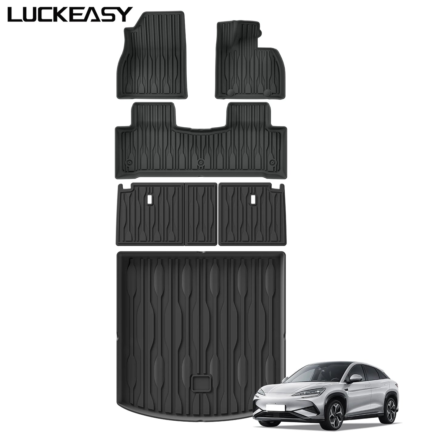 Custom TPE All-Weather Floor Mats for 2024-2025 BYD Sealion 7 EV (Right-Hand Drive)