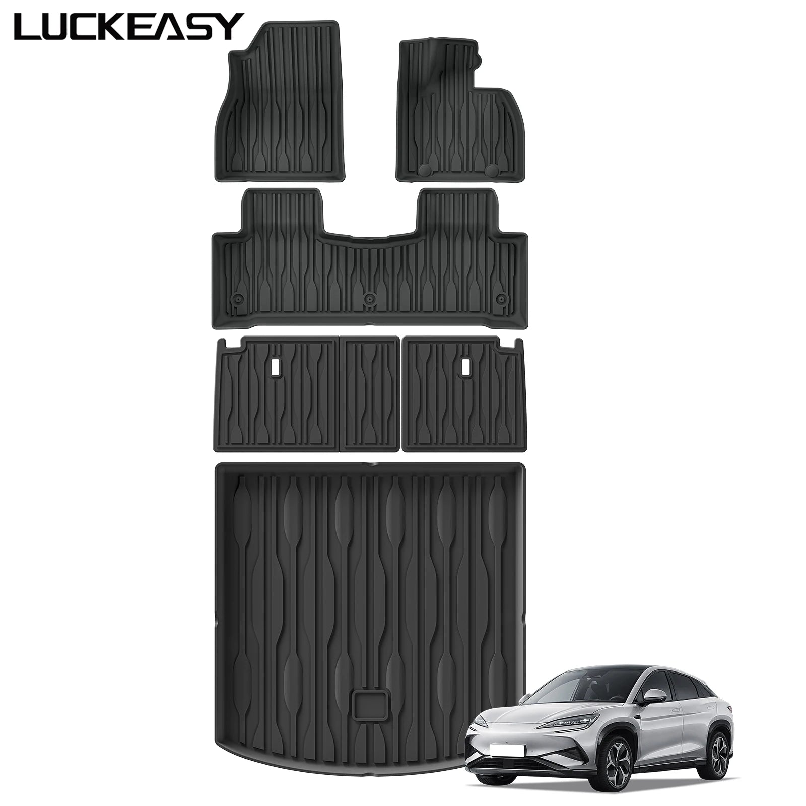 Custom TPE All-Weather Floor Mats for 2024-2025 BYD Sealion 7 EV (Right-Hand Drive)