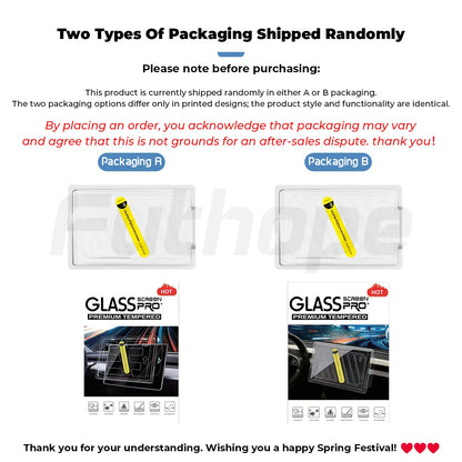 Futhope 16 Inch Tempered Glass Screen Protector For Tesla model Y YL 2026 Juniper HD Center Control Film Installation tool