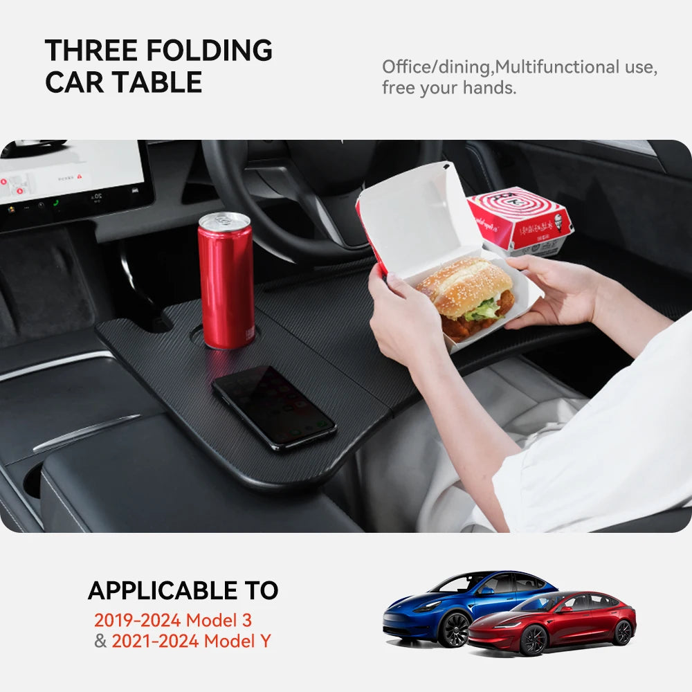 YZ For Tesla Model XS 3 Y Highland Juniper 2018-2025 Steering Wheel Laptop Tray Food Desk Portable Office Table Car Accessories