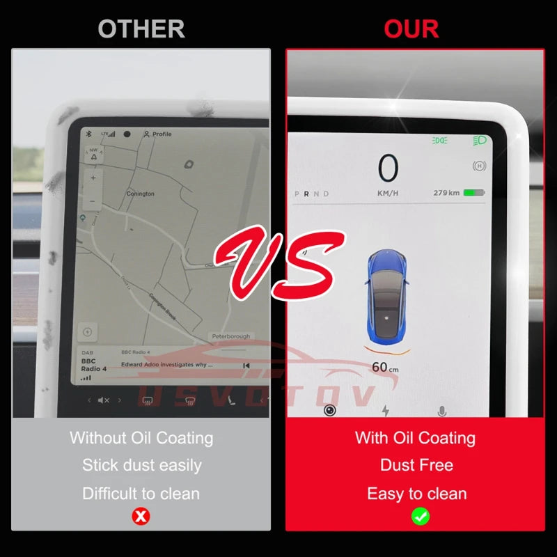 For Tesla Model 3 / Y Silicone Protective Frame Edge Cover Central Control Display Navigation Screen Protector Car Accessories