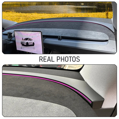 For Tesla Model Y Juniper 2026 2025 Dashboard Cover Pad Suede Sunshade Protector Anti-UV Dash Mat Non-slip Pads Car Accessories