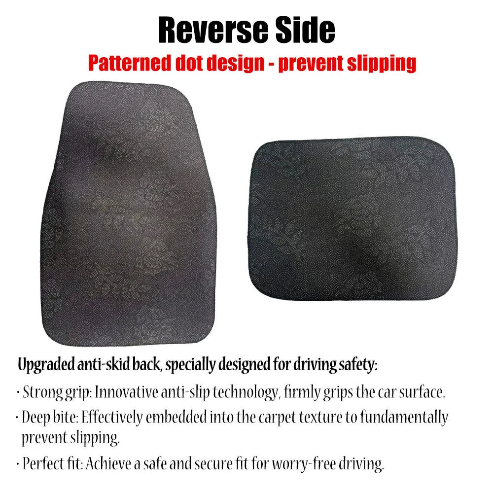 Universal Car Floor Mat Front & Rear Automotive Carpet Floor Mats For Auto SUV Sedans Vans Accessories Dirt and wear-resistant