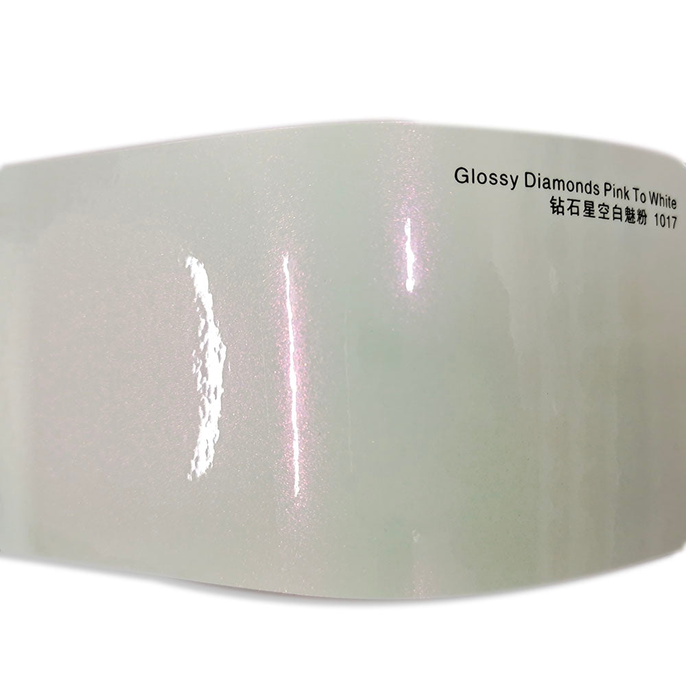 Diamond Pink White Vinyl Wrap