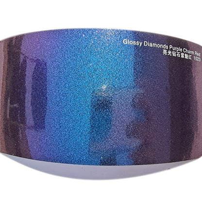 Diamonds Glitter Chameleon Wrap Purple to Red Color Shift Vinyl