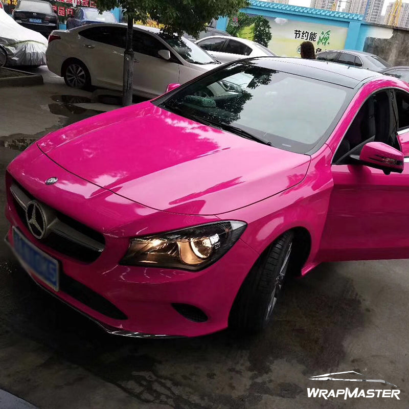 Glossy Crystal Rose Red Auto Wrap