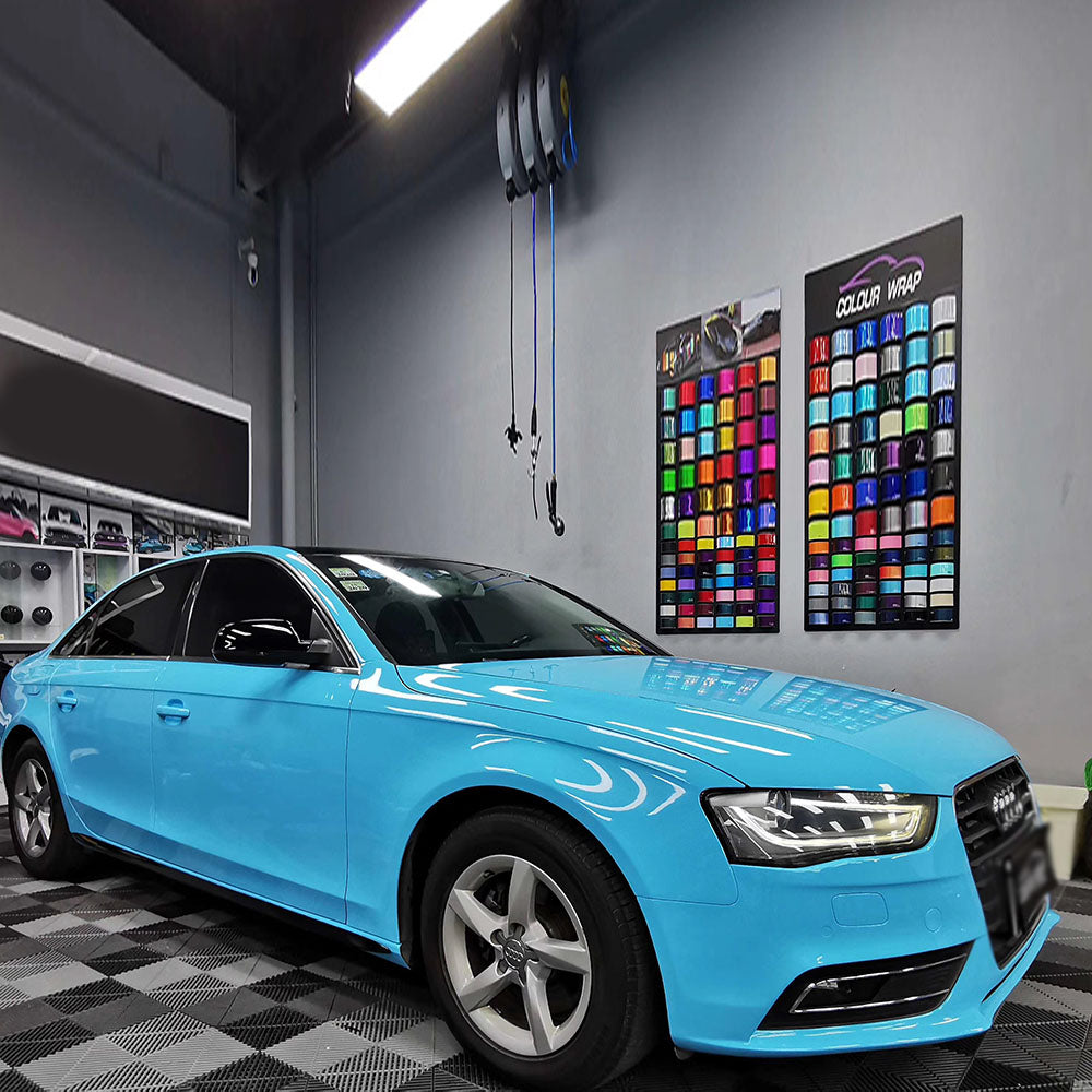 Gloss Sky Blue Vehicle Vinyl Wrap