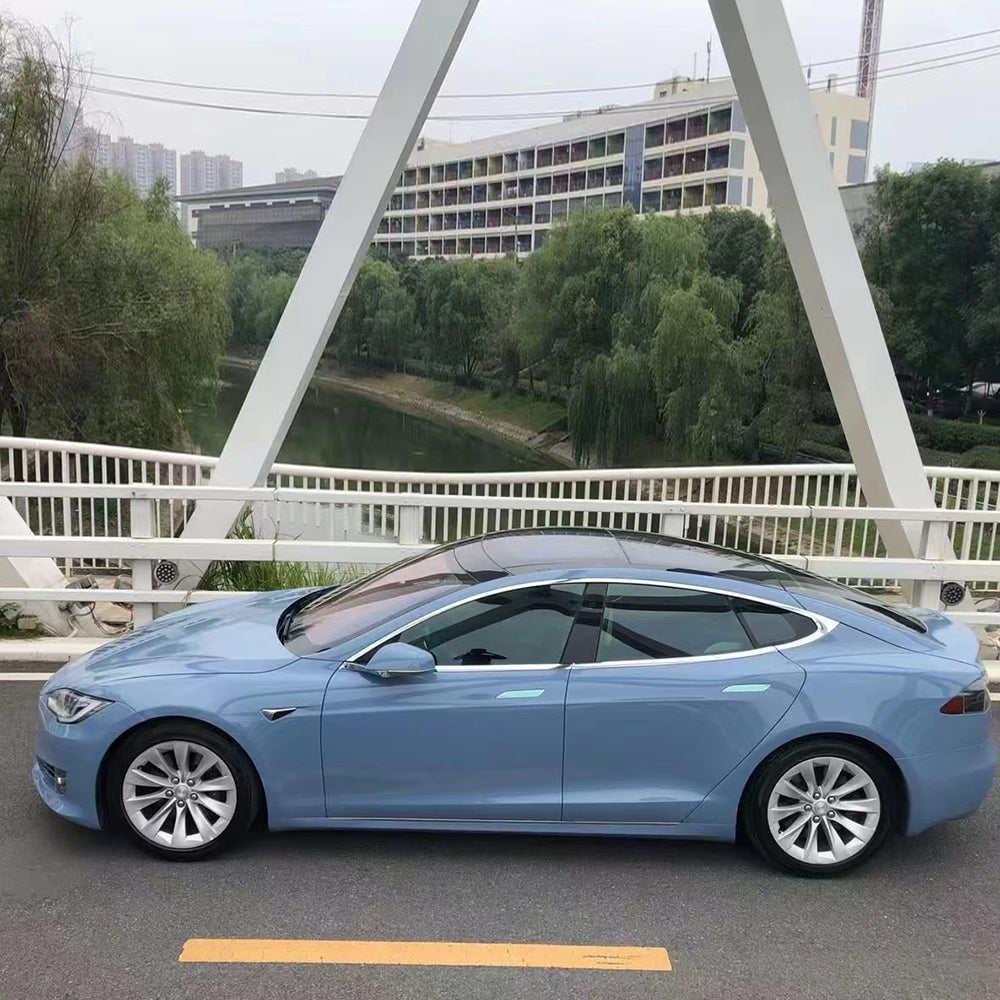 Glossy Cystal Haze Blue Vinyl Car Wrap