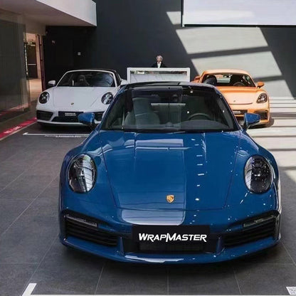 Gloss Porsche Deep Blue Auto Vinyl Wrap