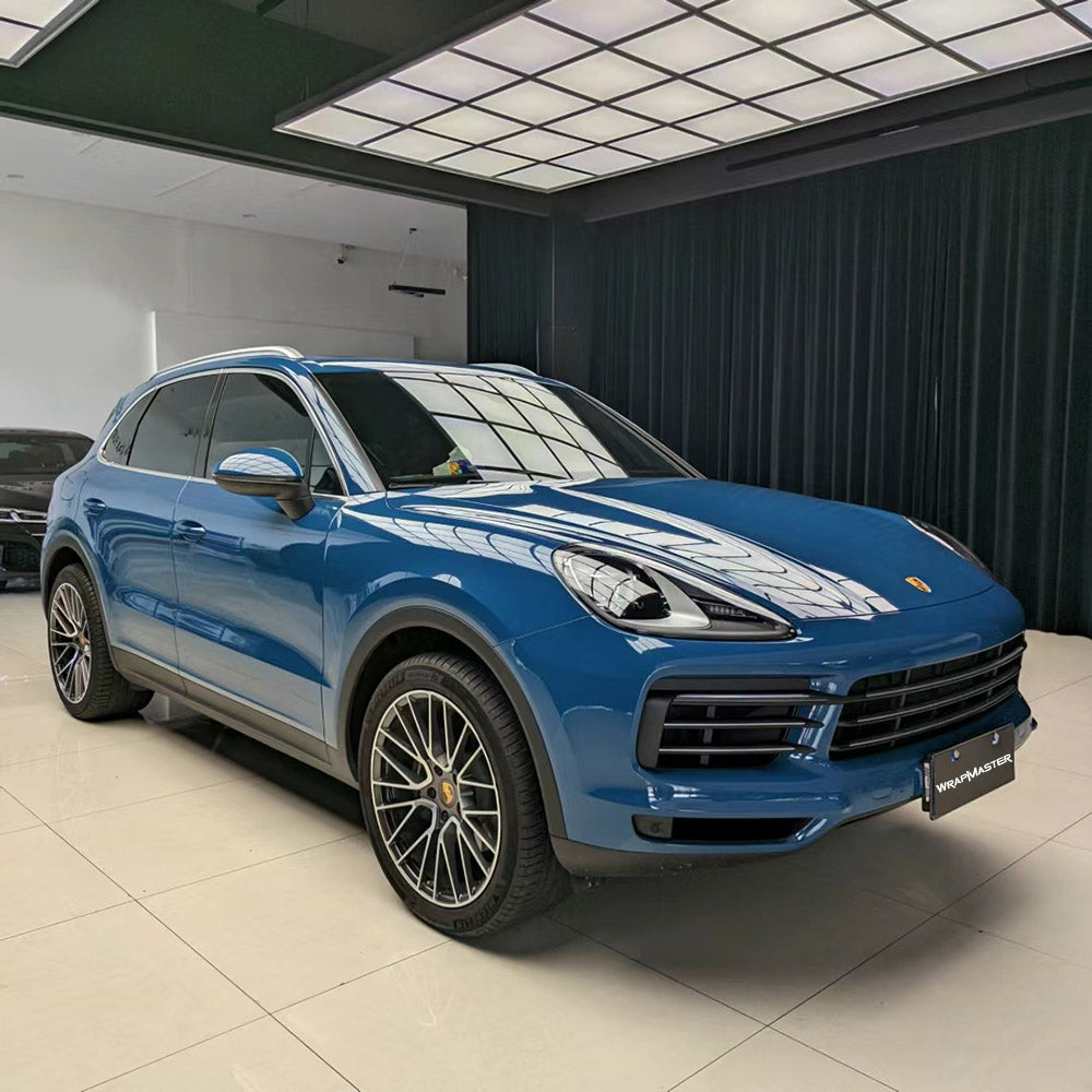 Gloss Porsche Deep Blue Auto Vinyl Wrap
