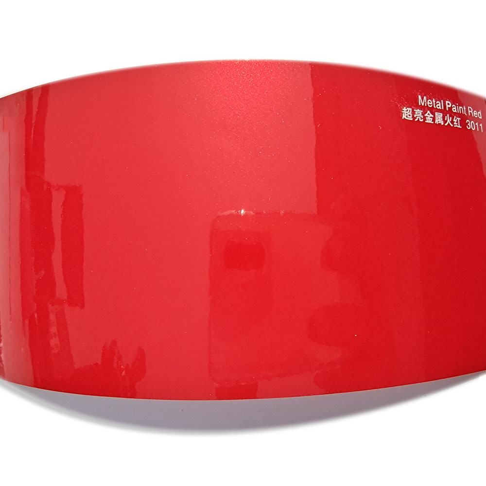 Gloss Metallic Fiery Red Vinyl Wrap