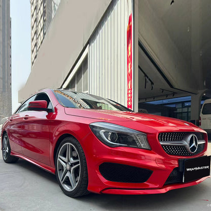 Gloss Metallic Fiery Red Vinyl Wrap