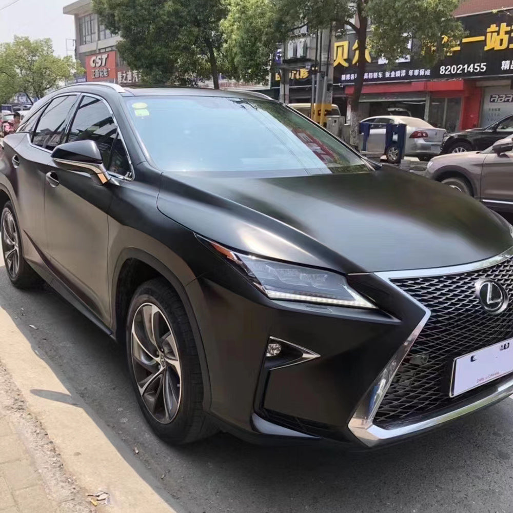Satin Metallic Black Vinyl Wrap
