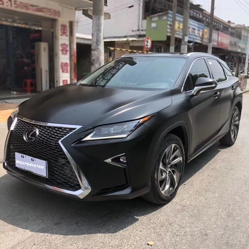 Satin Metallic Black Vinyl Wrap