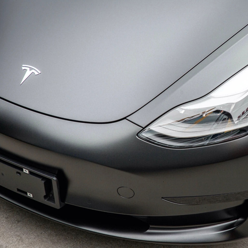 Satin Metallic Black Vinyl Wrap