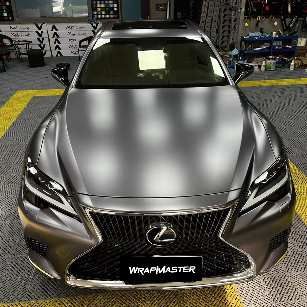 Satin Grey Wrap Metallic Car