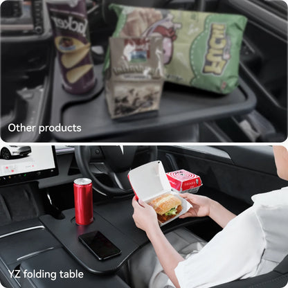 YZ For Tesla Model XS 3 Y Highland Juniper 2018-2025 Steering Wheel Laptop Tray Food Desk Portable Office Table Car Accessories
