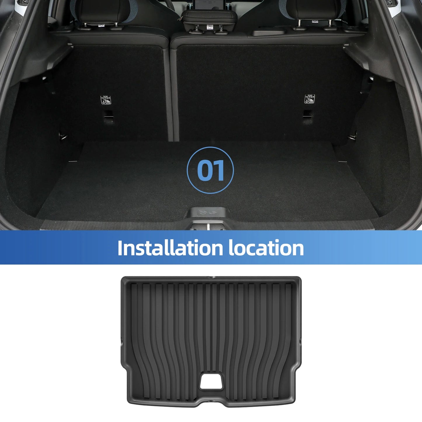 Custom TPE All-Weather Floor Mats for 2024-2026 Volvo EX30 with Cargo Liner