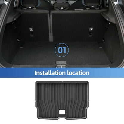 Custom TPE All-Weather Floor Mats for 2024-2026 Volvo EX30 with Cargo Liner