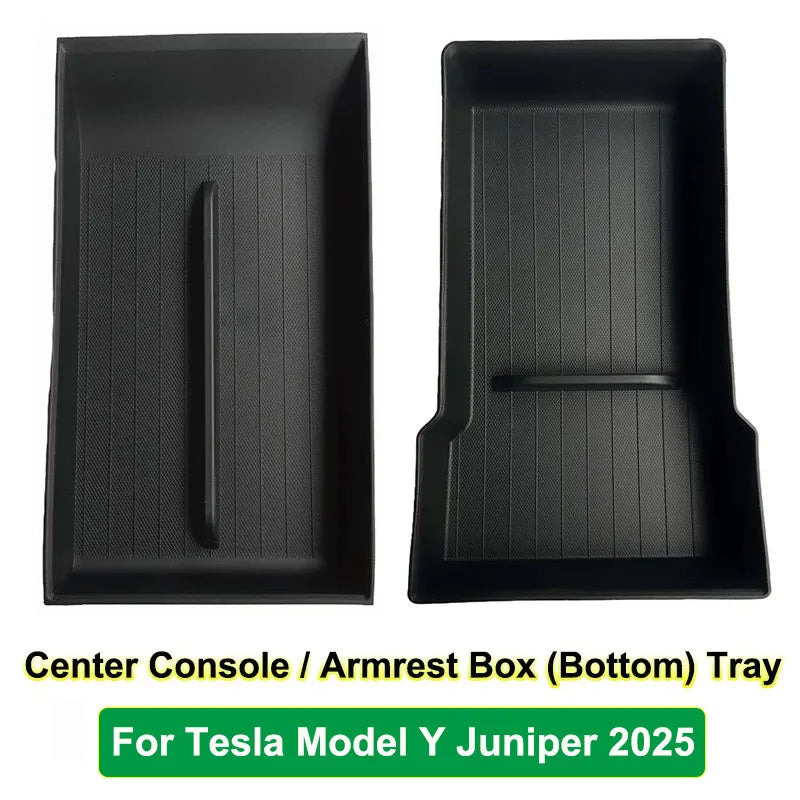For Tesla Model Y Juniper 2025 Model 3 Highland Center Console Armrest Hidden Storage Box Cup Holder Car Organizer Accessories