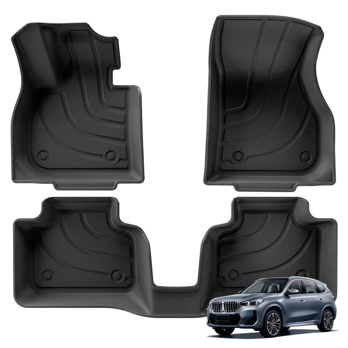 Custom TPE All-Weather Floor Mats for 2023-2026 BMW X1 (EU Version, Left-Hand Drive)