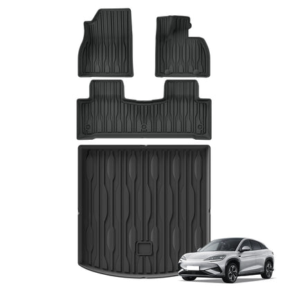 Custom TPE All-Weather Floor Mats for 2024-2025 BYD Sealion 7 EV (Right-Hand Drive)
