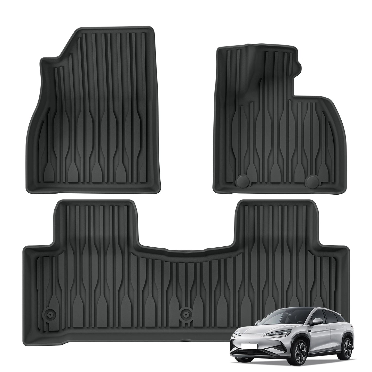 Custom TPE All-Weather Floor Mats for 2024-2025 BYD Sealion 7 EV (Right-Hand Drive)