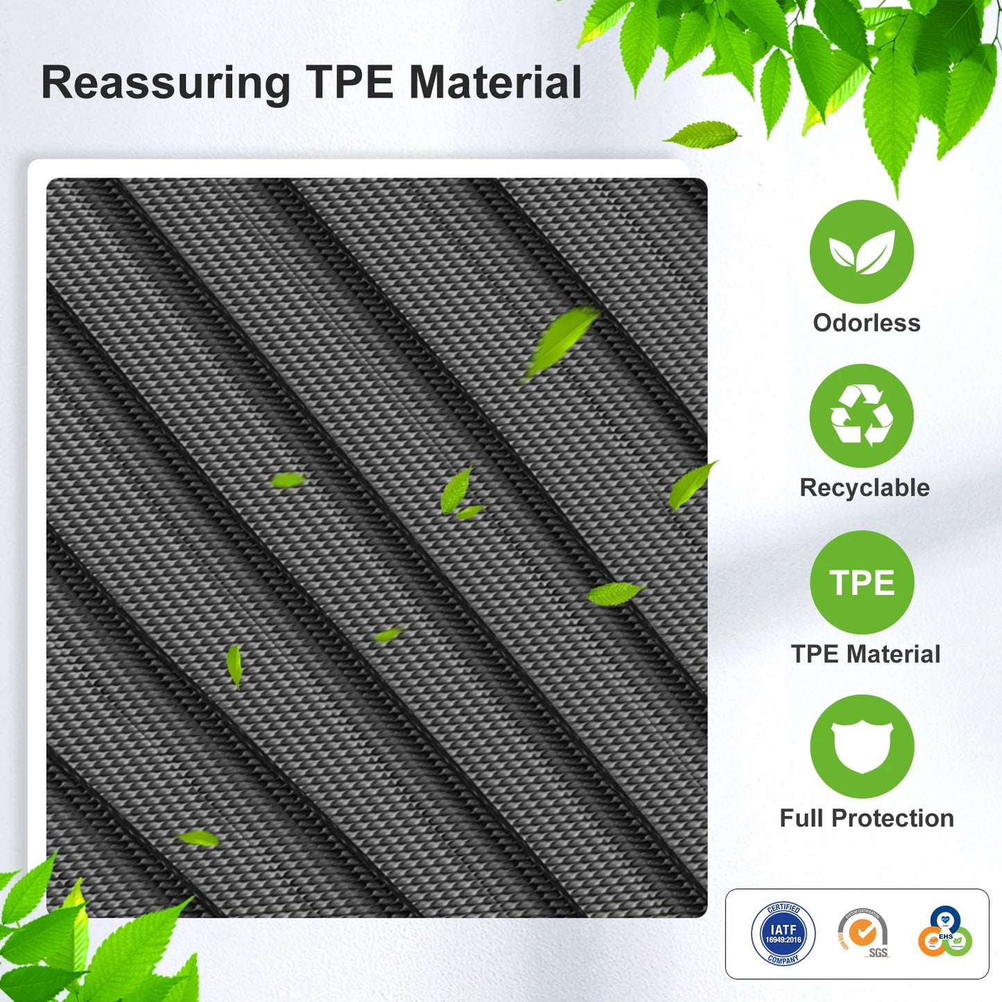 Custom TPE All-Weather Floor Mats for 2024-2026 Volvo EX30 with Cargo Liner
