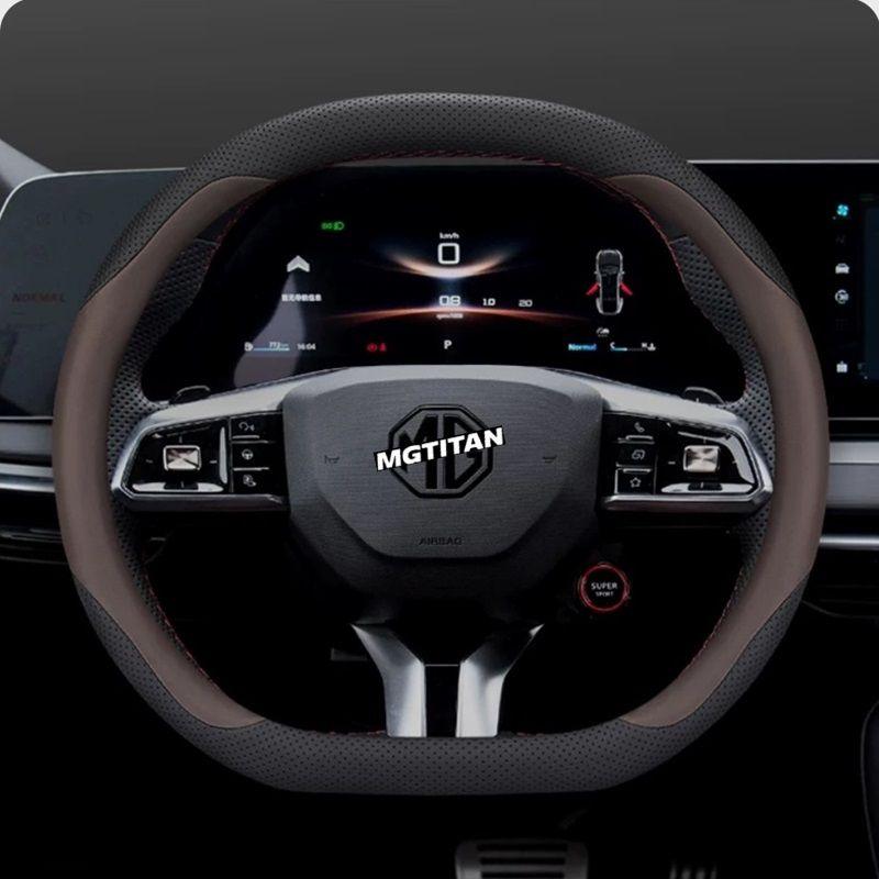 MG Double-D Steering Wheel Cover, Leather or Suede