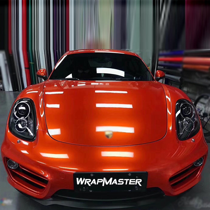 Gloss Metallic Orange Car Wrap