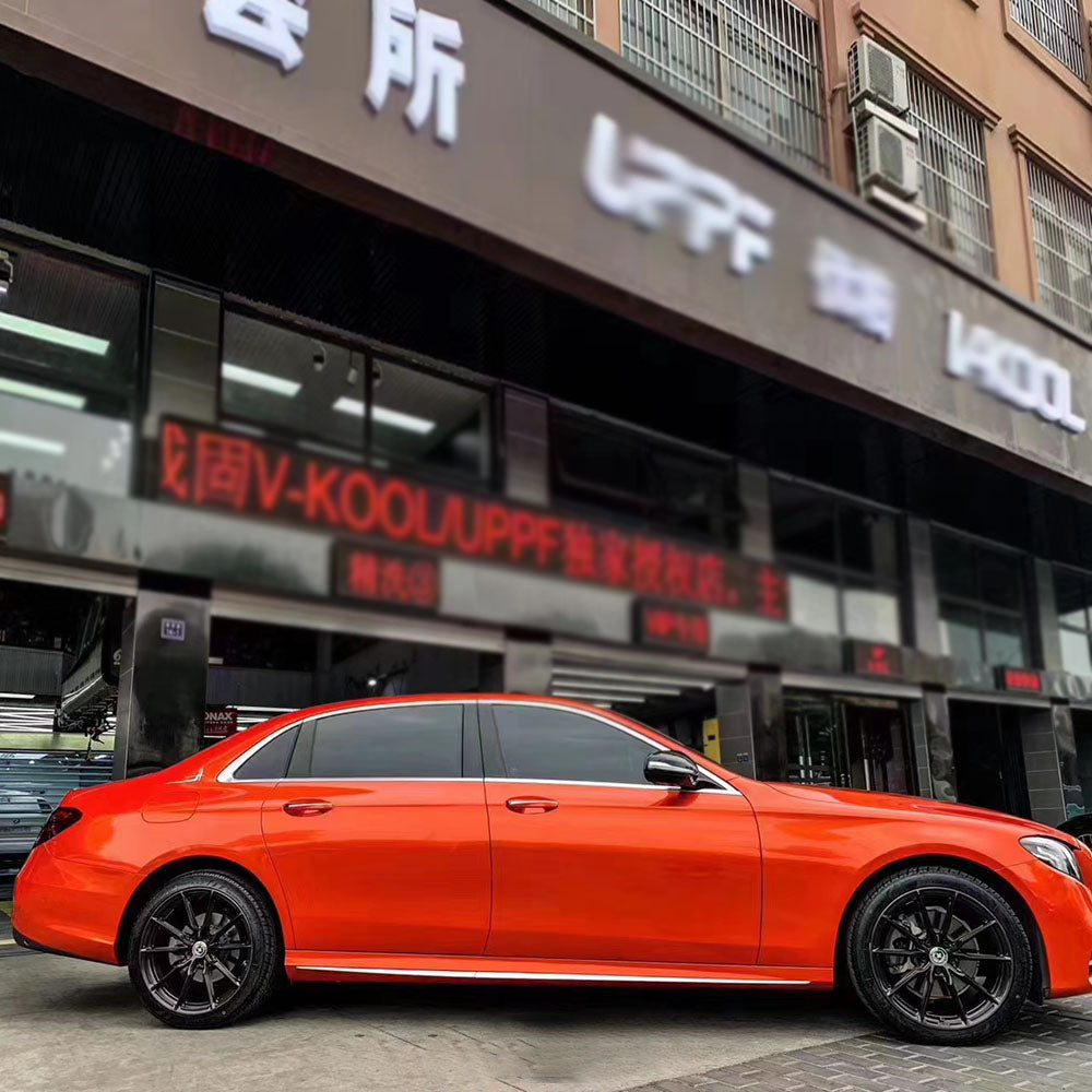 Gloss Metallic Orange Car Wrap