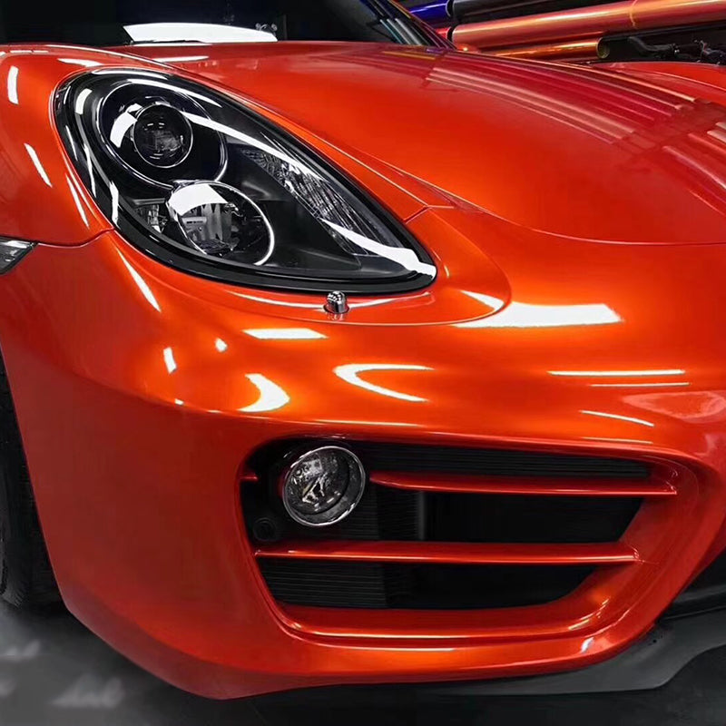 Gloss Metallic Orange Car Wrap