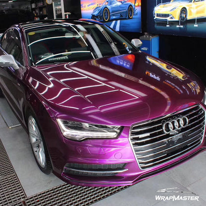 Glossy Metallic Purple Car Wrap