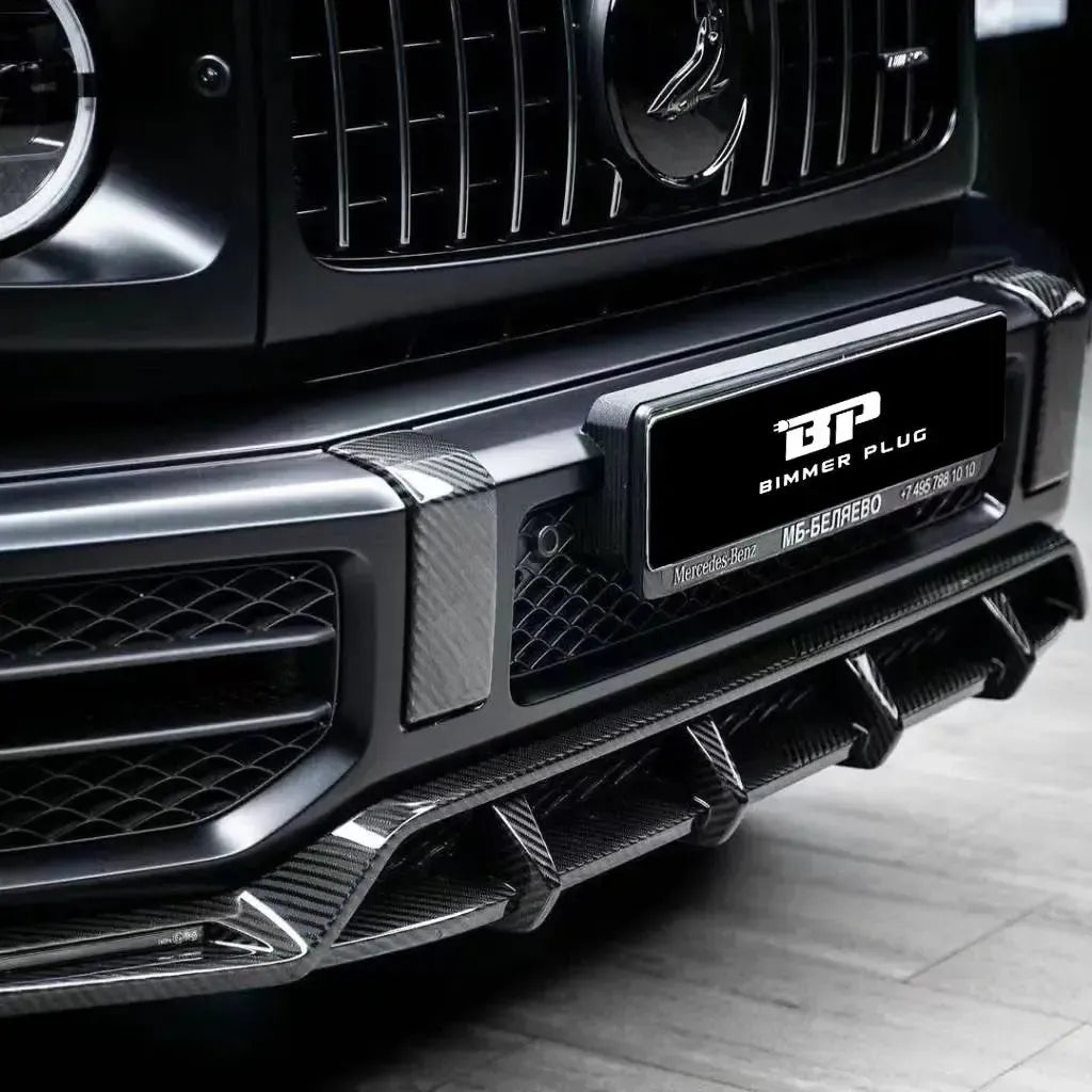 TC Style Dry Carbon Fiber Front Lip for 2022-2024 Mercedes-Benz G-Class G350 G500 G63