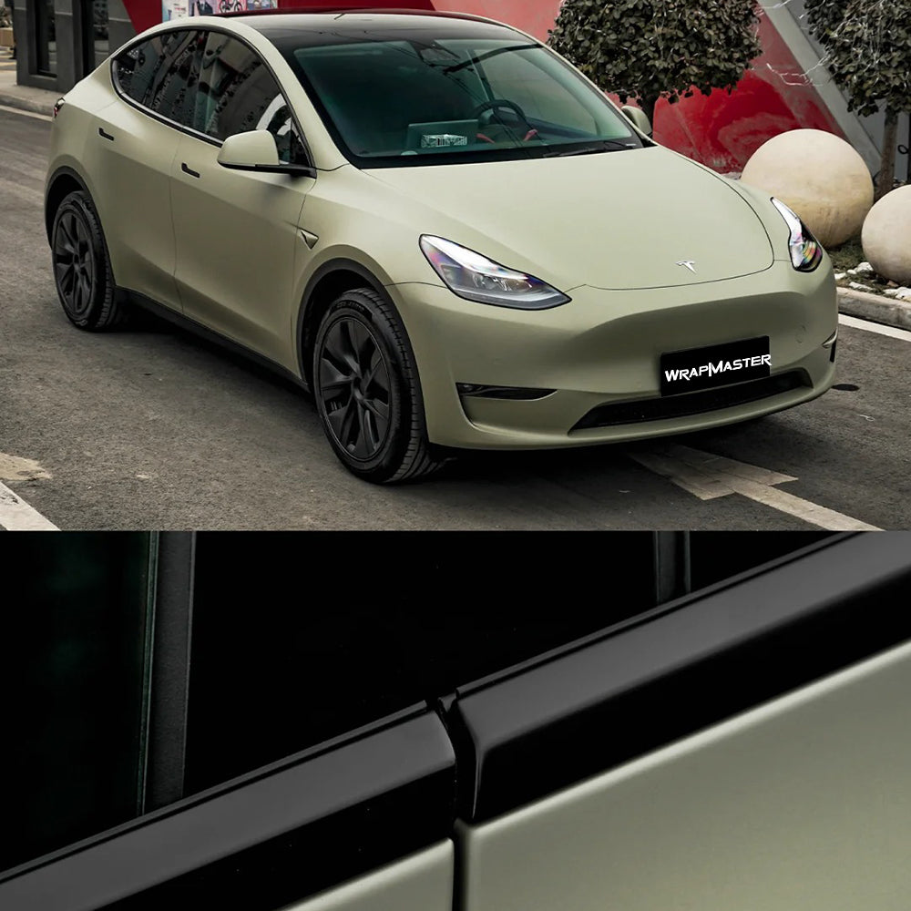 Color PPF TPU Satin Khaki Green Paint Film