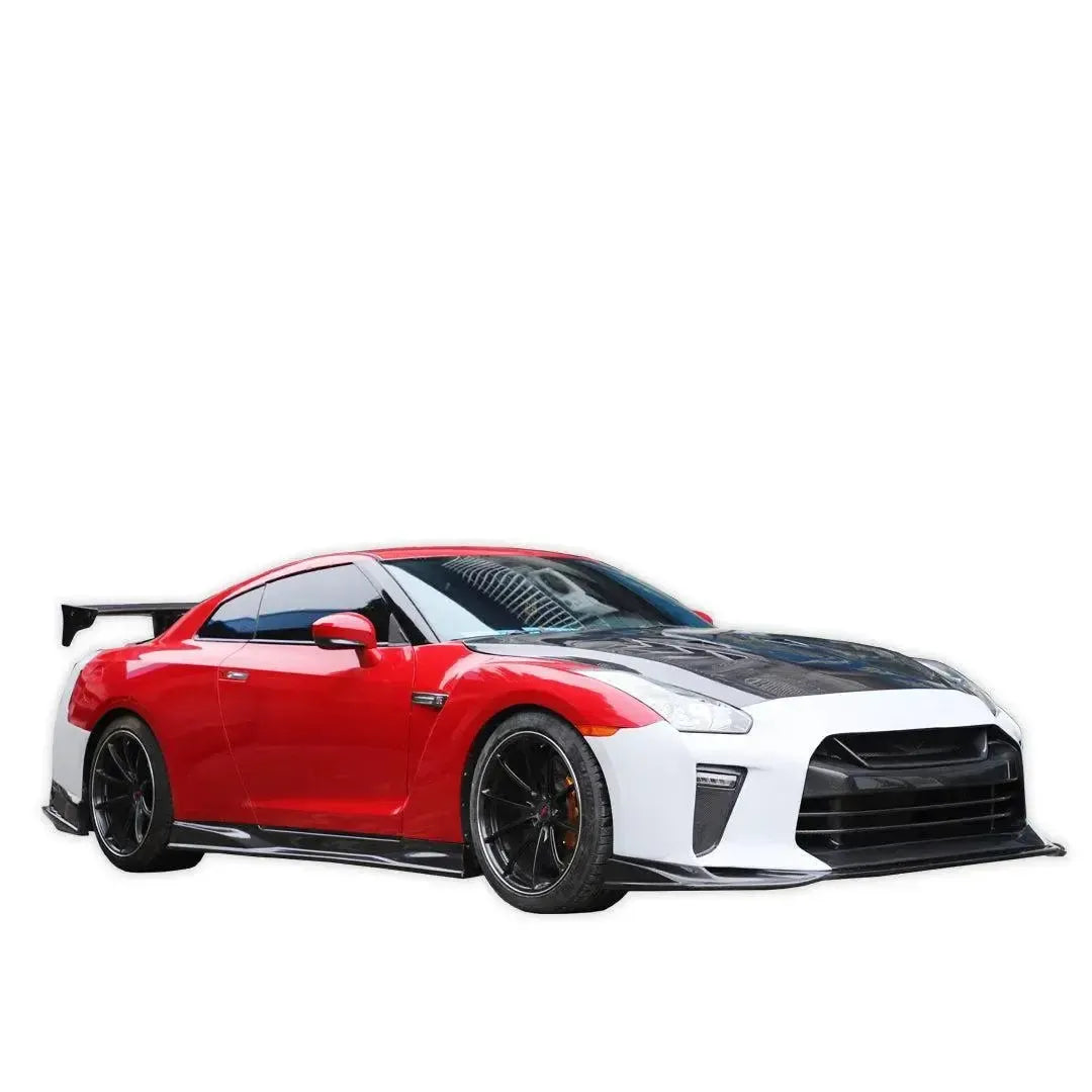 TS Style Carbon Fiber Side skirt - Nissan GT-R R35