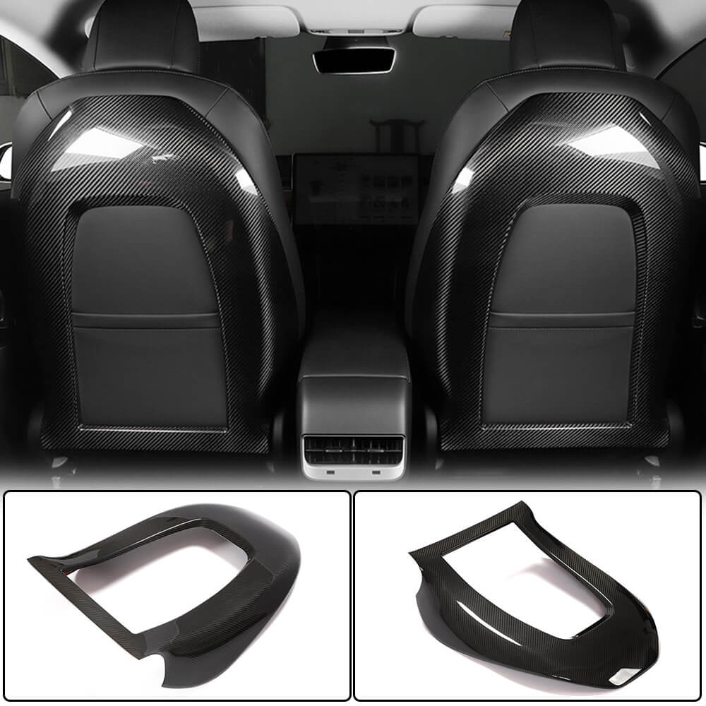 Tesla Model 3 2016-2022 Racing Seat Back Covers Dry Carbon Fiber