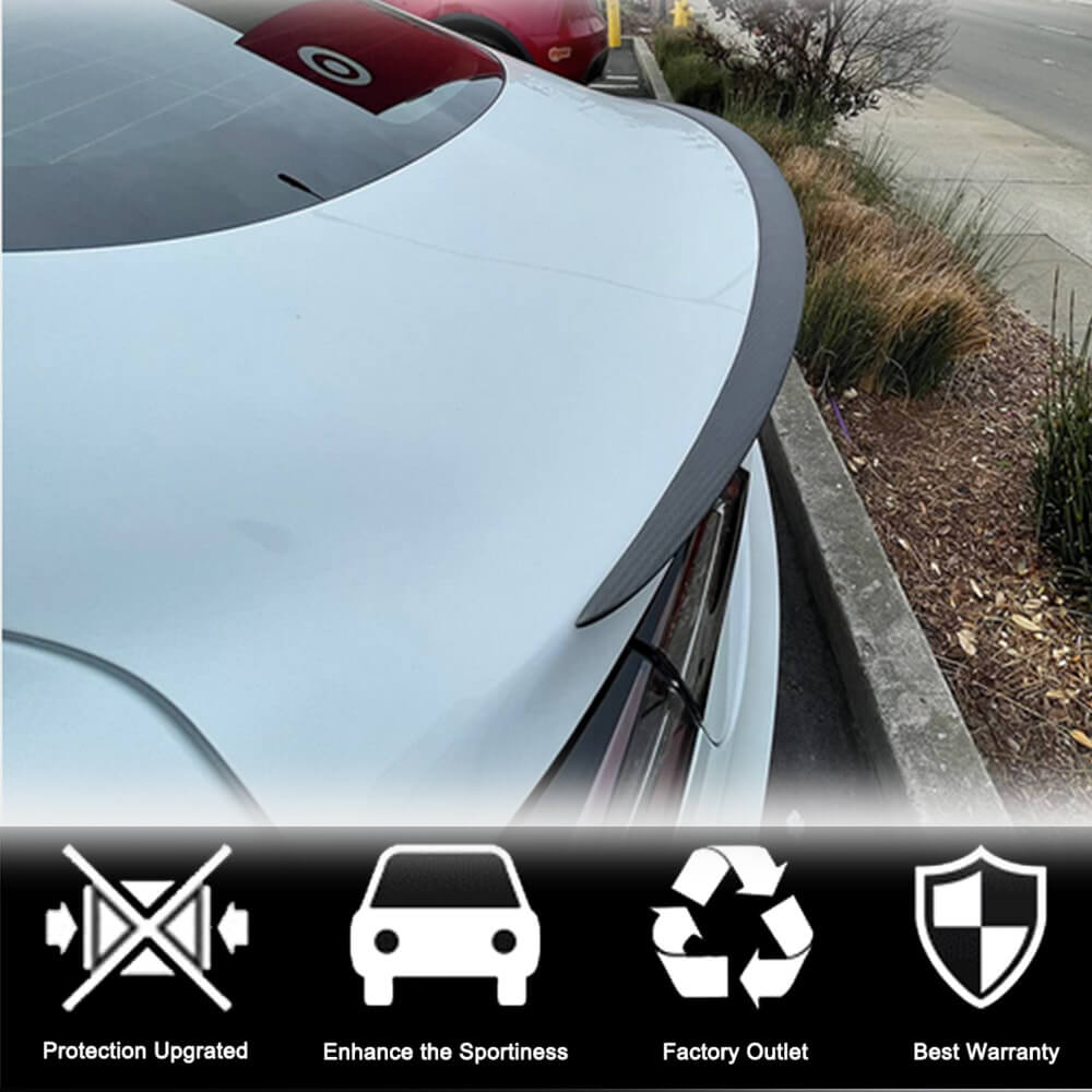 Tesla Model 3 2016-2022 Rear Trunk Spoiler Dry Carbon Fiber