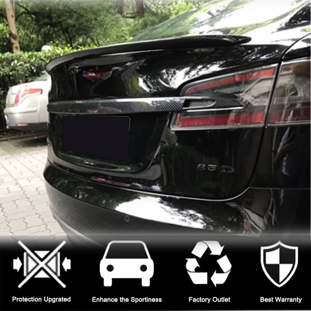 Tesla Model S 2016-2020 Rear Tailgate Trunk Lid Tail Cover Carbon Fiber