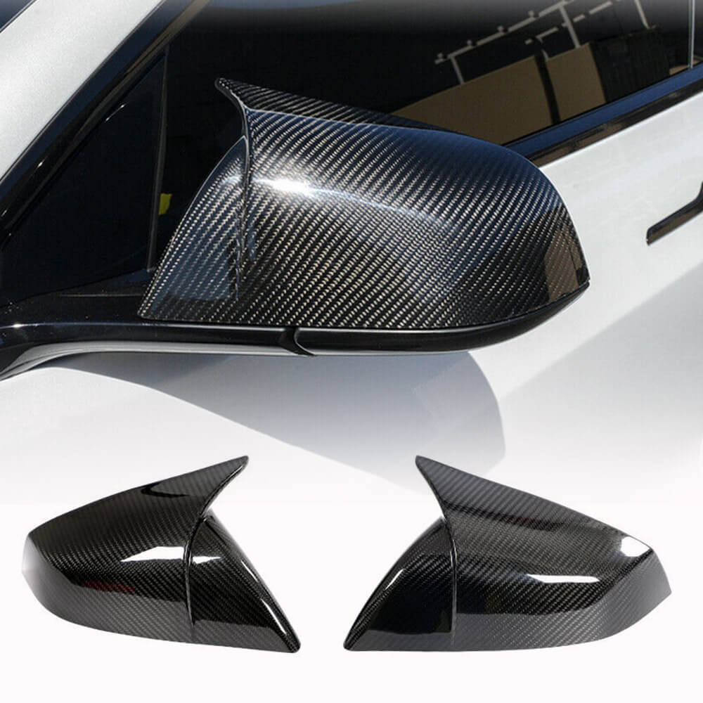 Tesla Model S 2021+ Mirror Covers Add-on  Style Dry Carbon Fiber