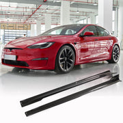 Tesla Model S Plaid 2021-2023 Side Skirt Carbon Fiber
