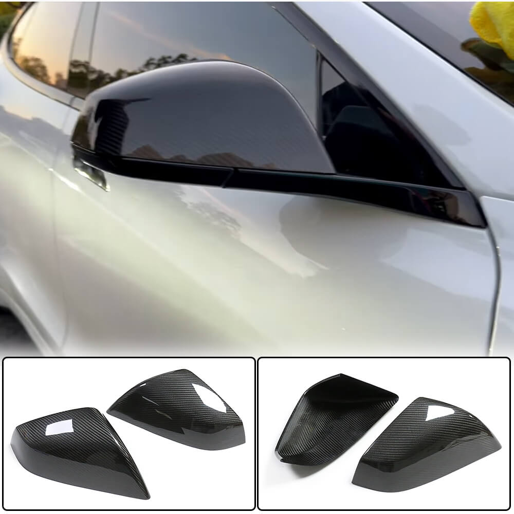 Tesla Model S Sedan 2021UP Add-On Mirror Covers Dry Carbon Fiber