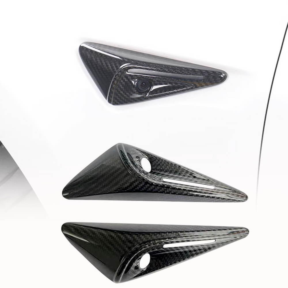 Tesla Model X 2021+ Side Air Fender Vents  Dry Carbon Fiber